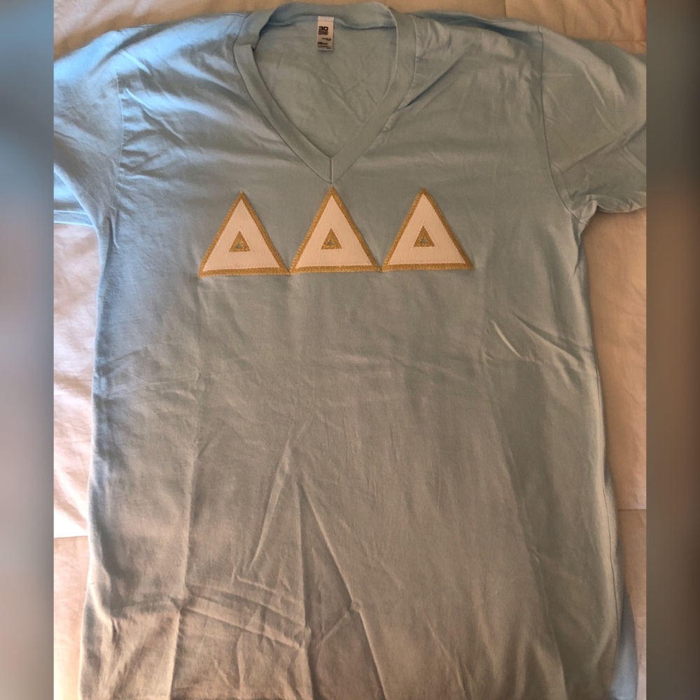 Tri Delta Stitched Letter Tee